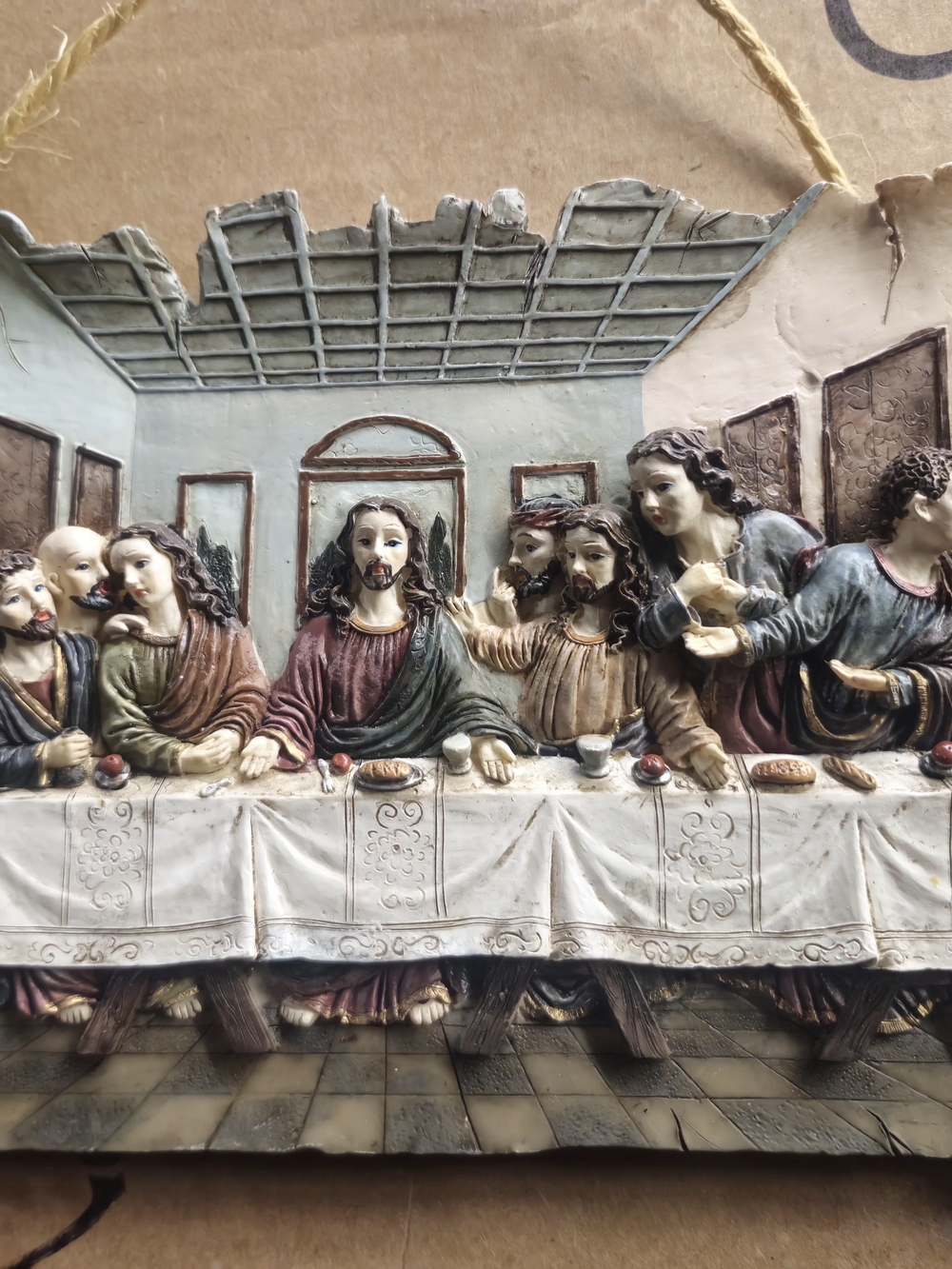 Decorative Wall Plaque in Multi-Color – Last Supper Apprx 15"